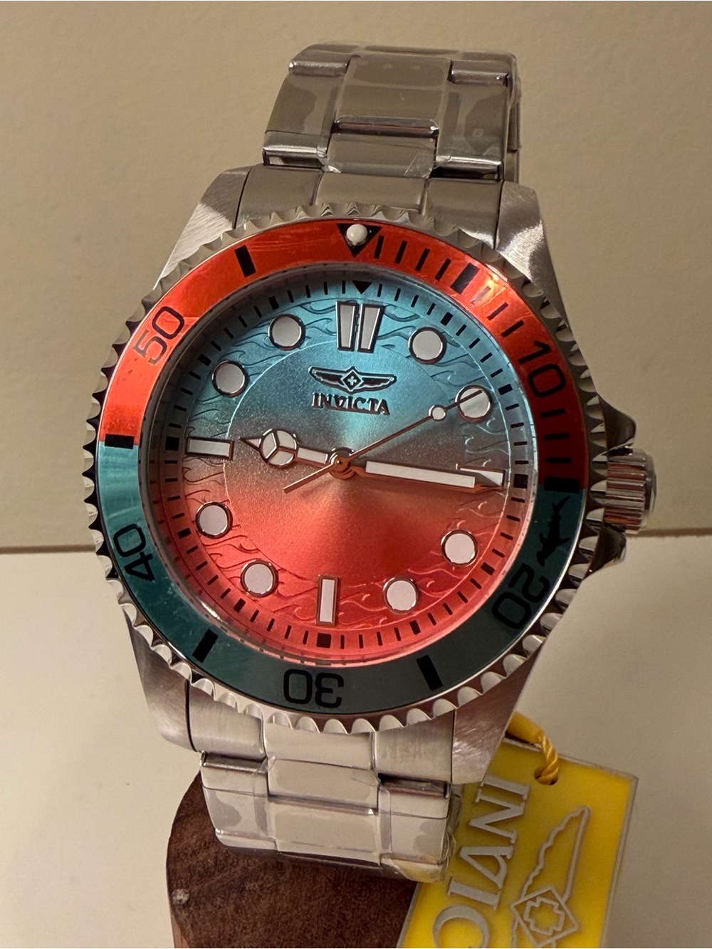 Invicta Pro Diver  – 43mm | Orange & Tiffany Blue Gradient Dial | New with Box